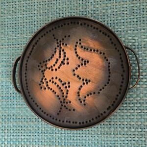 Solid Copper Punched Village Pfaltzgraff Punched Wall Trivet Birds/Tulips